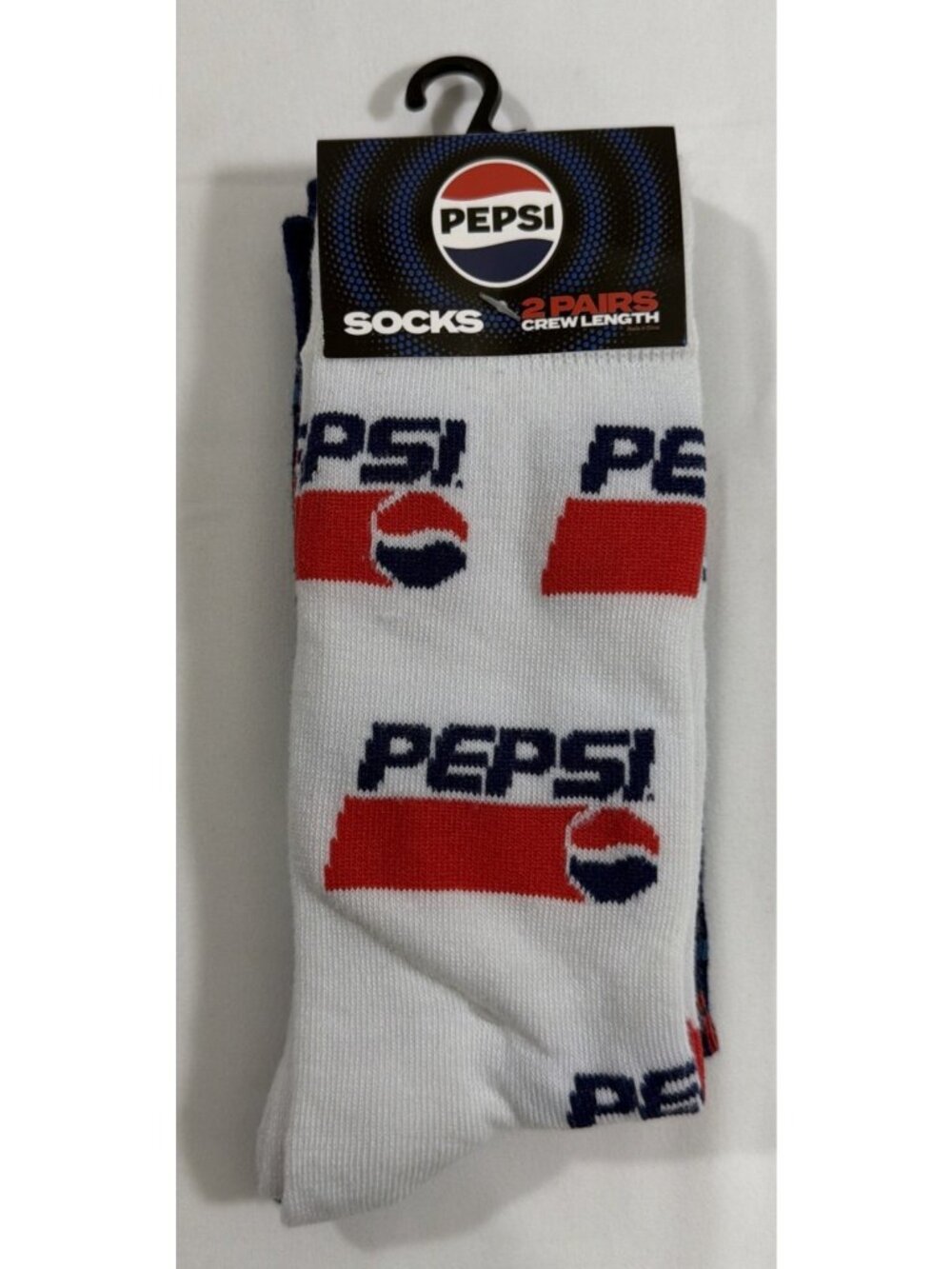 2 Pairs Size Large Pepsi Crew Socks Comfortable Casual Novelty Fashion